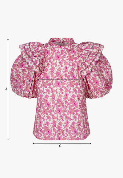 Bawełniana bluzka z autorskim printem CASSANDRA