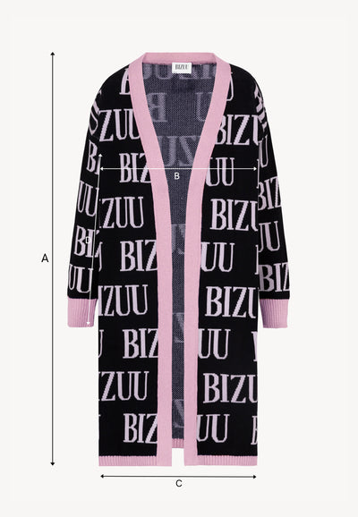 Długi kardigan CHIOS czarny