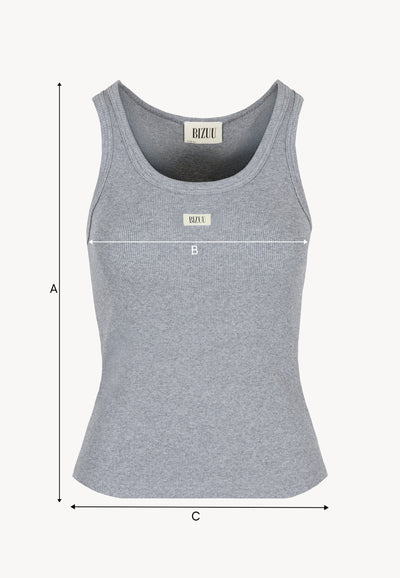 Szary prążkowany top z logo EJRIS