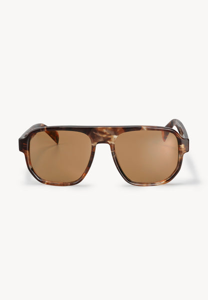 Okulary z karmelowymi soczewkami MISTRETTA beżowe