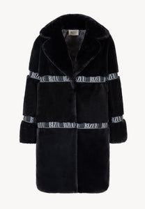 Czarne futro oversize FLORENCE