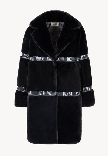 Czarne futro oversize FLORENCE