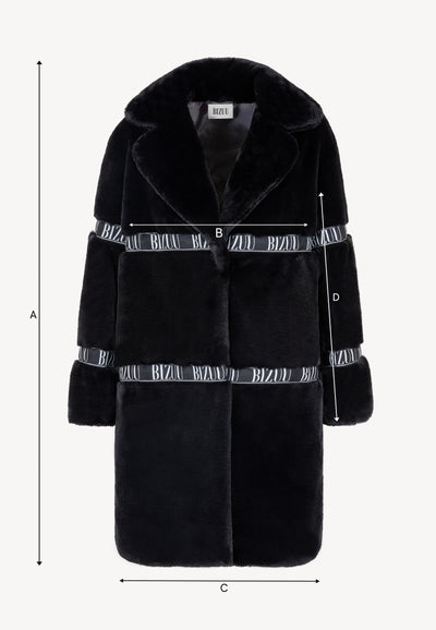 Czarne futro oversize FLORENCE