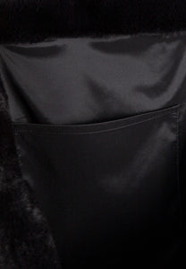 Czarna torba shopper z imitacji futra FUZZY
