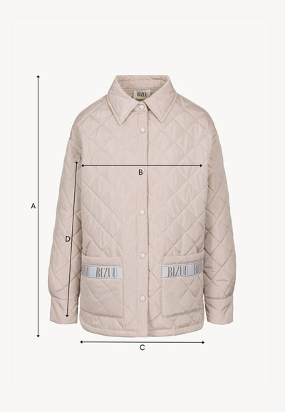 Beżowa kurtka pikowana damska oversize MARIN