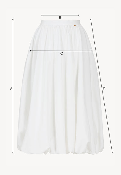 Kremowa spódnica midi NUBE