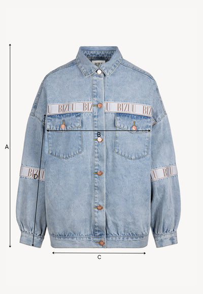 Błękitna kurtka jeansowa oversize PASSA