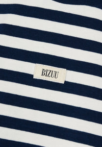 Bawełniany T-shirt w kremowo-granatowe paski TISHALLY