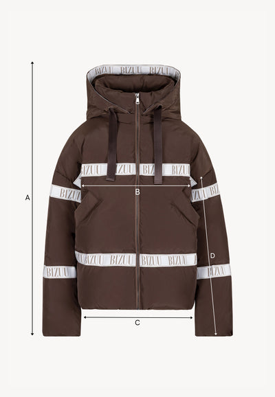 Brązowa kurtka puchowa oversize TOKYO