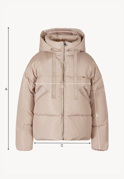 Beżowa kurtka puchowa oversize YOKO