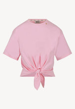 Załaduj obraz do przeglądarki galerii, T-shirt z wiązaniem u dołu LANNARE różowy