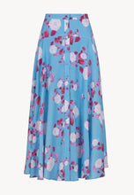 Maxi spódnica w botaniczny print ROSA LILO niebieski