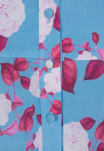 Załaduj obraz do przeglądarki galerii, Maxi spódnica w botaniczny print ROSA LILO niebieski