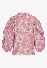 Elegancka bluzka z bufiastymi rękawami ANDRASSA LORENZI różowy